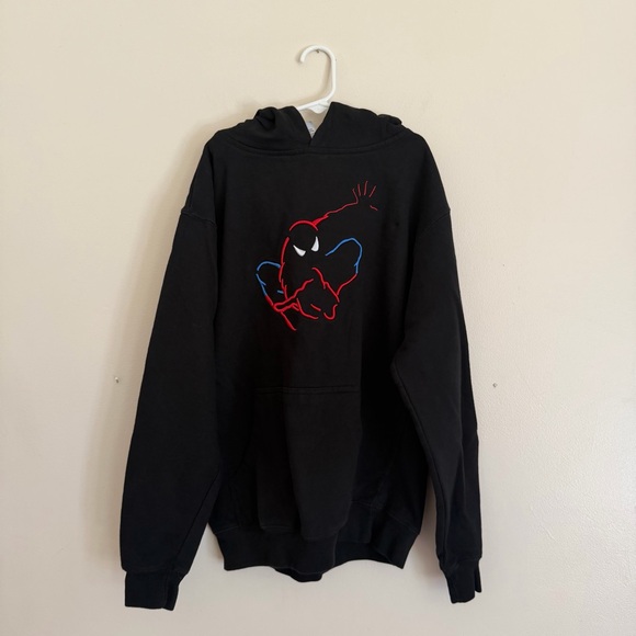 Marvel Other - Spider-Man Marvel Universal Studios Hoodie Youth Large Black Embroidered Logo
